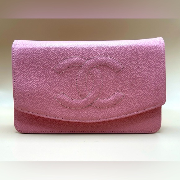 Chanel Y2K Vintage Pink Caviar Leather Timeless WOC - Picture 1 of 7